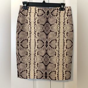 Jcrew size 2 petite snakeprint no. 2 pencil skirt worn once
